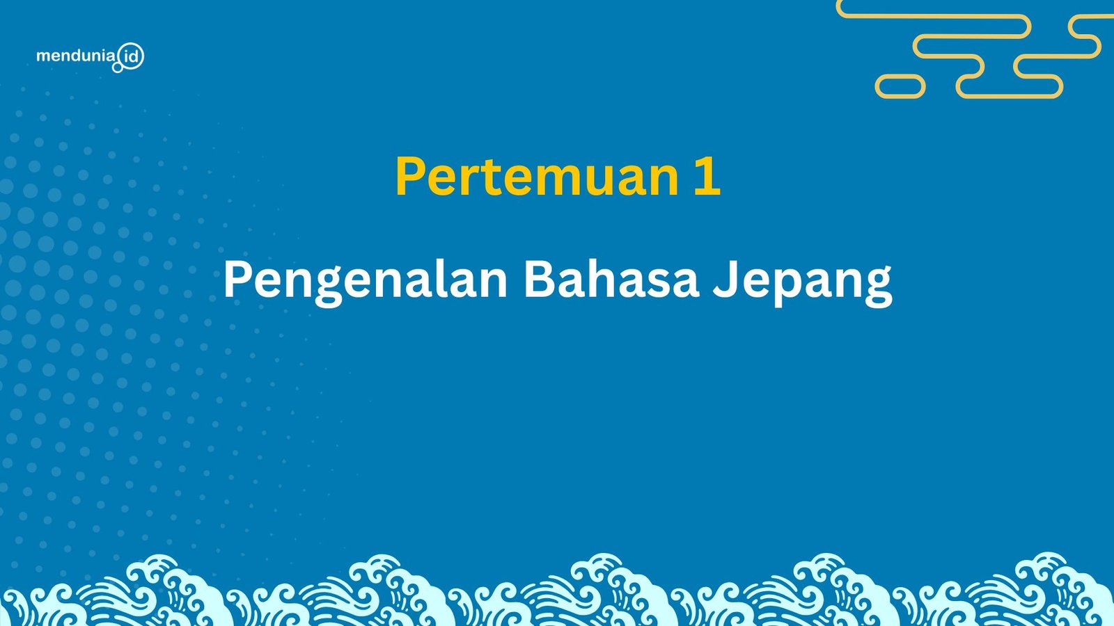 1. Pengenalan Bahasa Jepang 